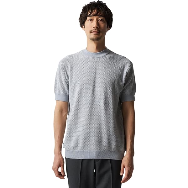 オリヒカ ニットTシャツ Lサイズ 2枚セット(ライトグレー/ネイビー) Amazon | ORIHICA(オリヒカ) 洗える ニット Tシャツ 半袖ハイゲージ 綿